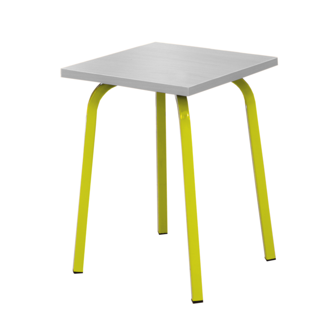 Табуретка з ЛДСП сидінням, каркас - квадратна металева труба, АЛМАНТ, 310х310х440 мм.